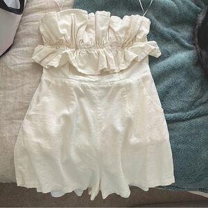 Princess Polly Strapless Ruffle Romper